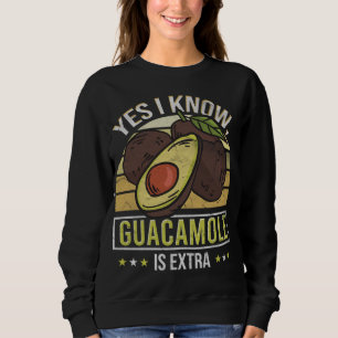 Avocado Guacamole Vegan Food Fruit Vegetarian Avoc Sweatshirt