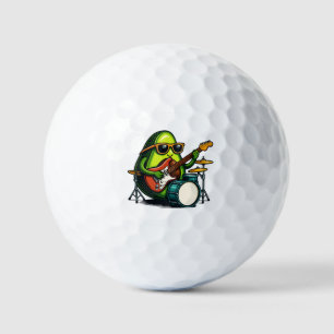 Avocado Guitarist Art Cool Fruit Band Golf Balls