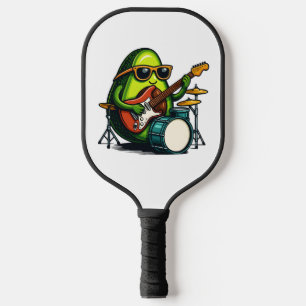 Avocado Guitarist Art Cool Fruit Band Pickleball Paddle