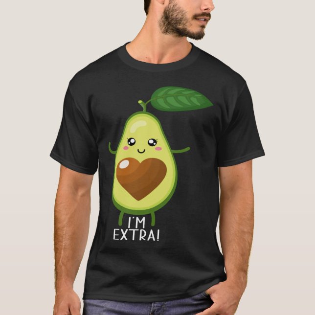 Avocado Healthy Fruit Guacamole Vegetarian Vegan 1 T-Shirt (Front)