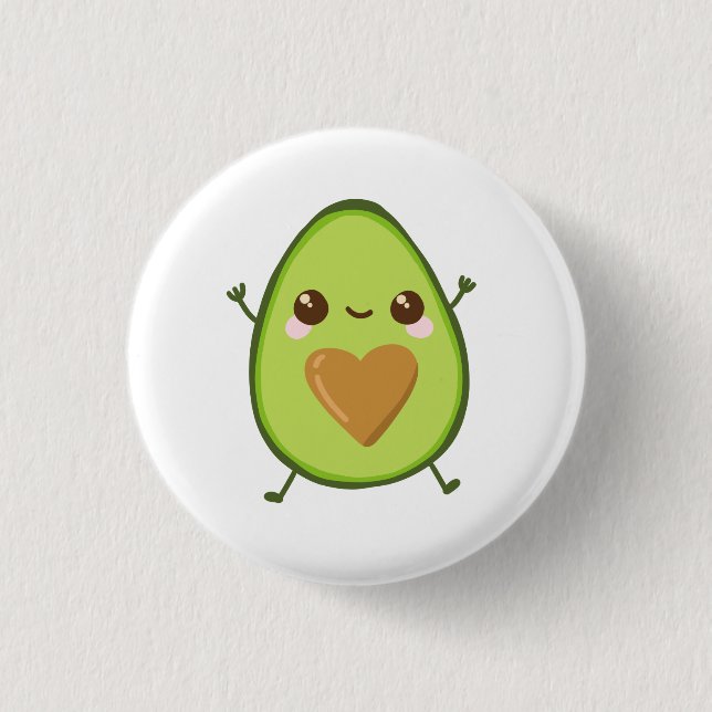 Avocado Heart 3 Cm Round Badge (Front)