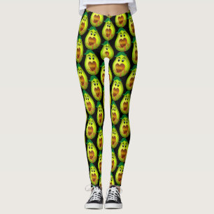 avocado heart friendly food leggings