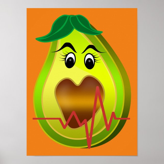 avocado heart friendly food poster (Front)