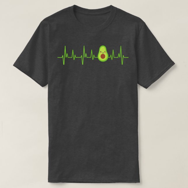 Avocado Heartbeat - avocado for men and women T-Sh T-Shirt (Design Front)