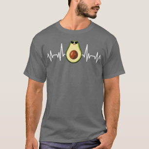 Avocado Heartbeat Funny Avocado Fruit Women T-Shirt