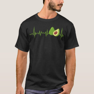 Avocado Heartbeat Graphic Print Vegan Unise T-Shirt