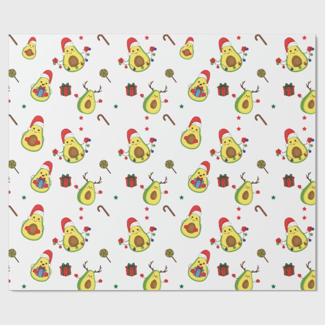 Avocado Holiday Wrapping Paper (Flat)