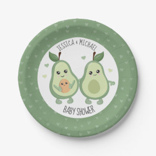 Avocado Holy Guacamole Baby Shower  Paper Plate