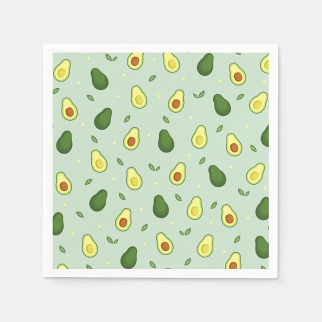 Avocado Holy Guacamole Green Baby Shower Birthday Napkin (Front)