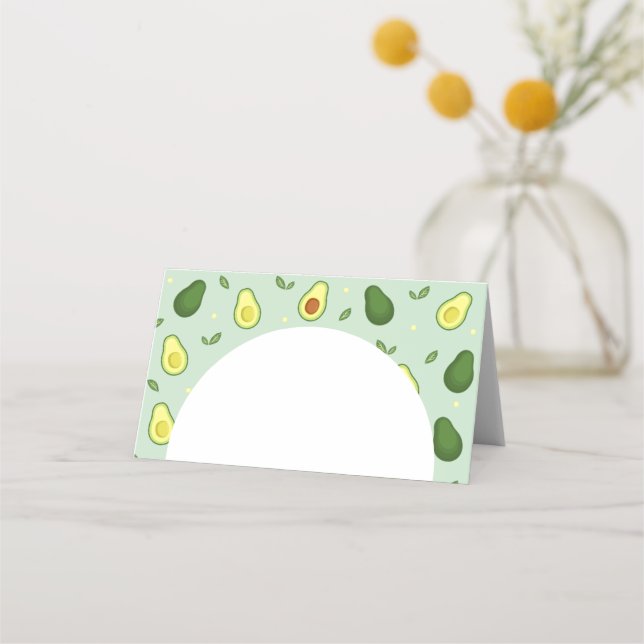 Avocado Holy Guacamole Green Baby Shower Birthday  Place Card (Front)