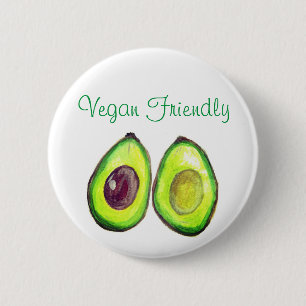 Avocado Humour Text Vegan Food Healthy Fruit 6 Cm Round Badge