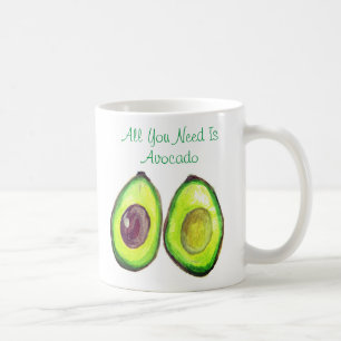 Avocado Humour Text Vegan Friendly Healthy Fruit  Coffee Mug