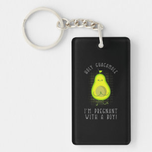 Avocado I Am Pregnant With A Boy Key Ring