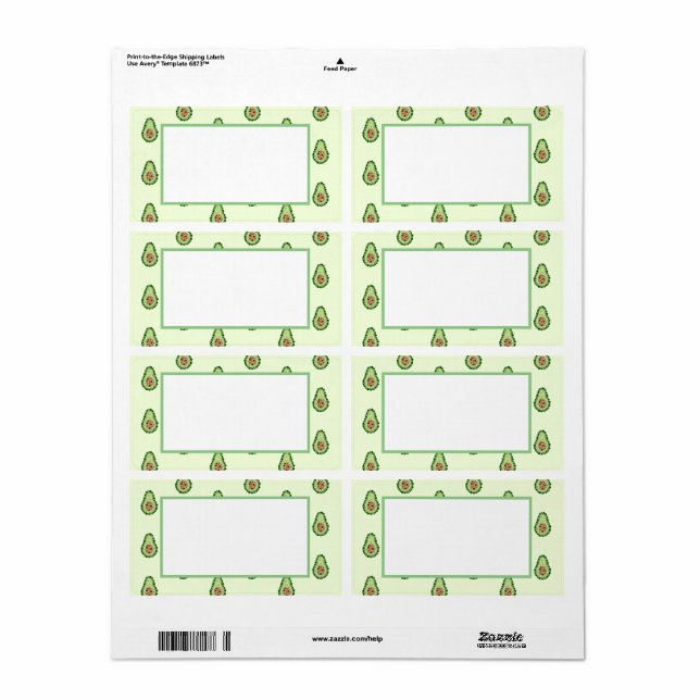 Avocado In Dots (Full Sheet)