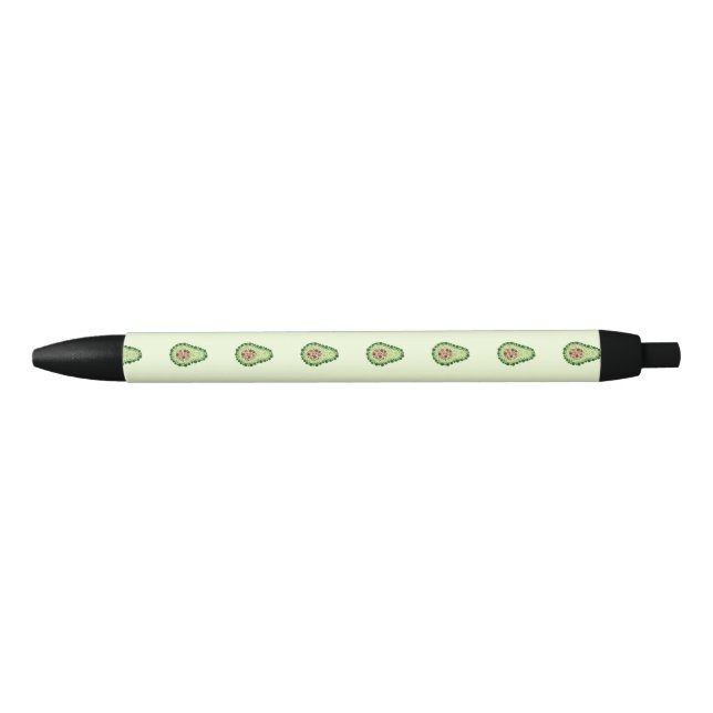 Avocado In Dots Black Ink Pen (Front)