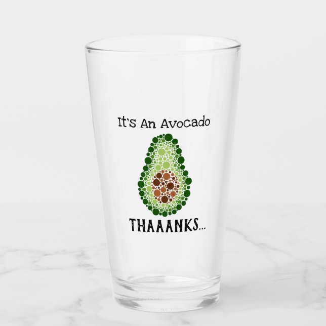 Avocado In Dots Glass (Front)