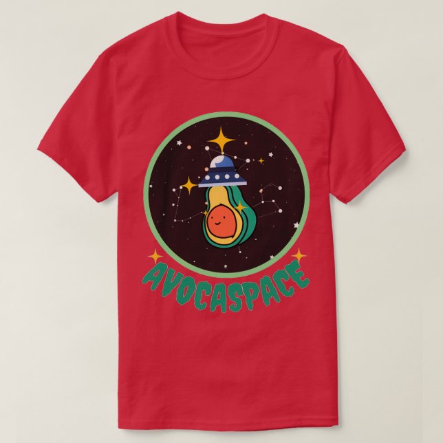 Avocado In Space 2 T-Shirt (Design Front)