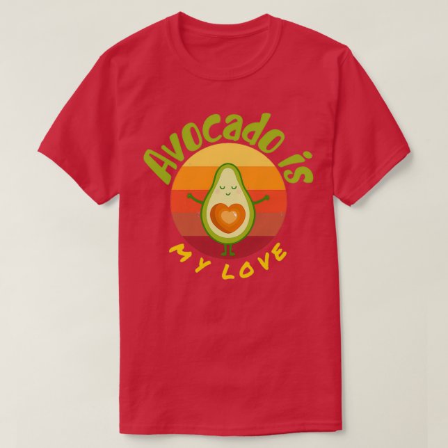 Avocado is my love Avocado Gift Vegan Vegetarian V T-Shirt (Design Front)