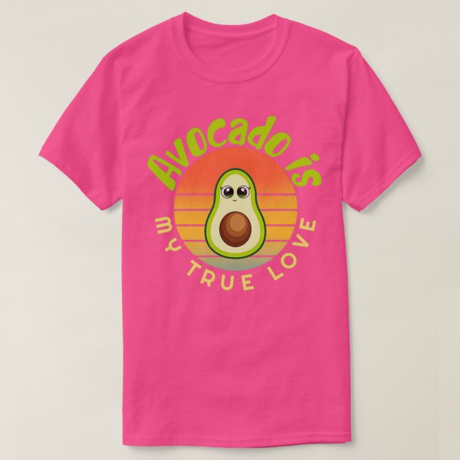 Avocado is my true love Avocado Gift Vegan Vegetar T-Shirt (Design Front)