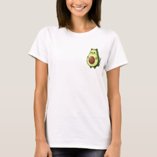 Avocado Kitty Delight – Adorable Cat-Shaped T-Shirt