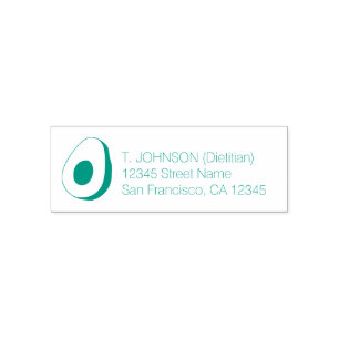 Avocado logo custom self inking address stamps
