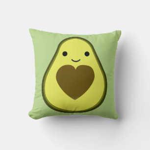Avocado Love Cute Avocado with a heart Pit Cushion