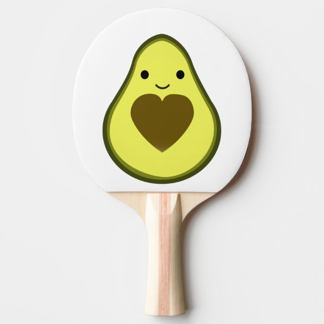 Avocado Love Cute Avocado with a heart Pit Ping Pong Paddle (Front)