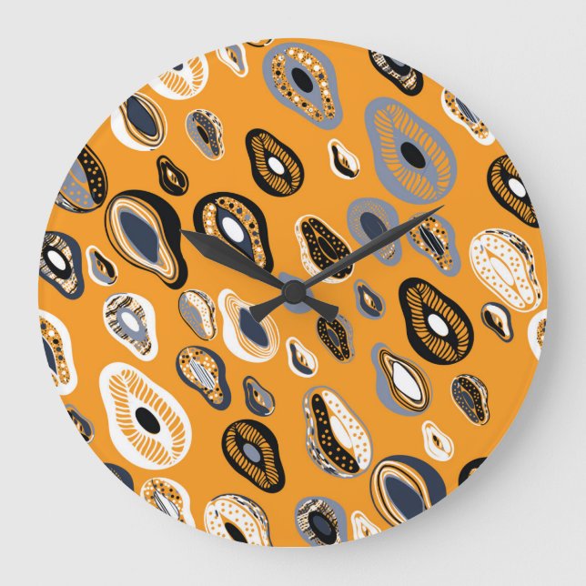 Avocado Love: Organic Vintage Style Large Clock (Front)