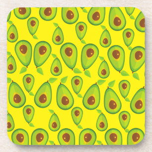 Avocado Love Pattern - Tasty Avocado Lover Coaster