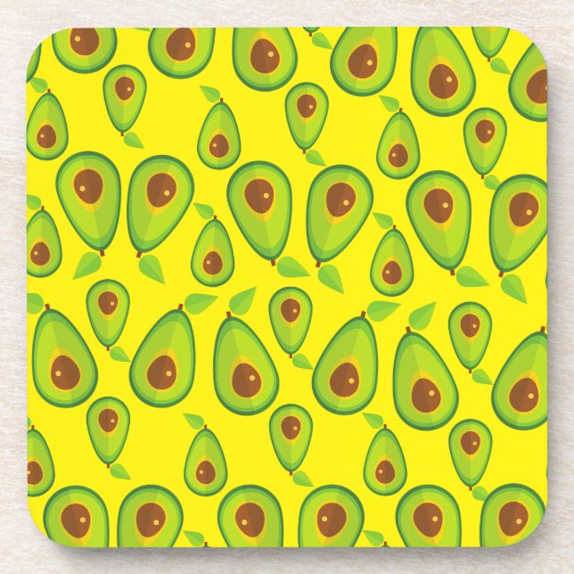 Avocado Love Pattern - Tasty Avocado Lover  Coaster (Front)