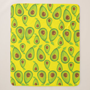 Avocado Love Pattern - Tasty Avocado Lover Sherpa Blanket