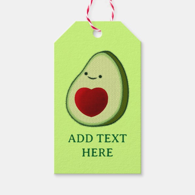 Avocado Lover Cute Cartoon  Gift Tags (Front)