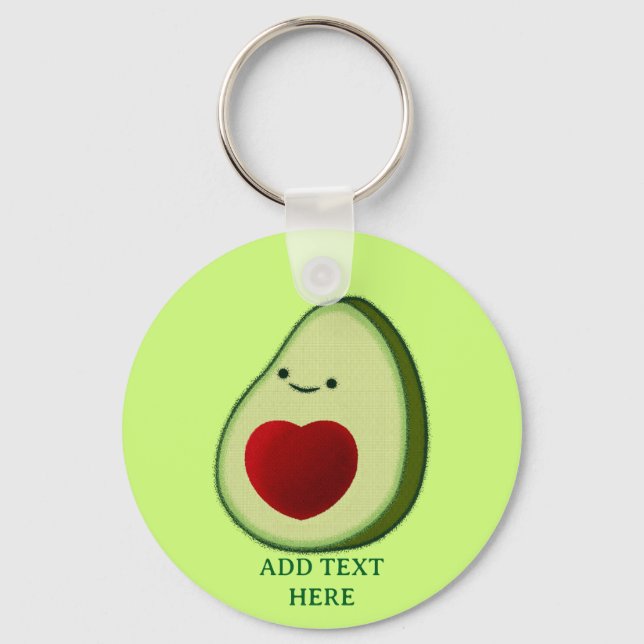 Avocado Lover Cute Cartoon  Key Ring (Front)
