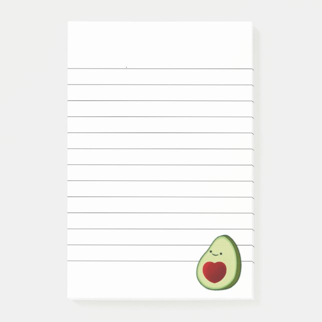 Avocado Lover Cute Cartoon  Post-it Notes (Front)