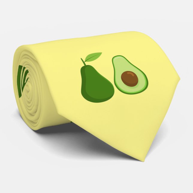 Avocado Lover Design Thunder_Cove Tie (Rolled)