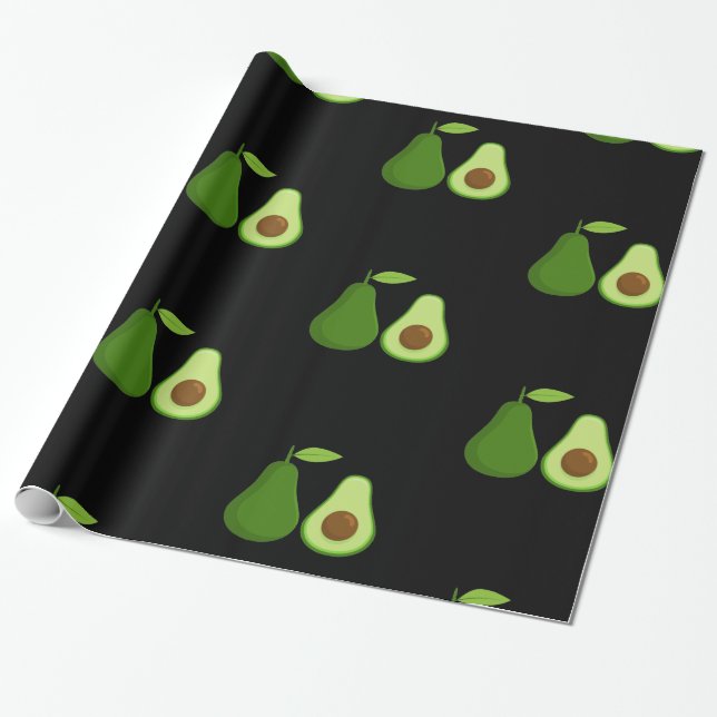 Avocado Lover Design Thunder_Cove Wrapping Paper (Unrolled)