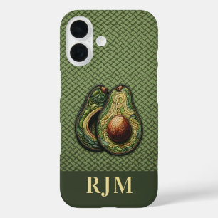 Avocado Lover Faux Embroidery iPhone 16 Case
