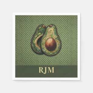 Avocado Lover Faux Embroidery Napkin