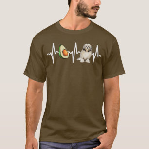 Avocado Lowchen Heartbeat Dog Lover T-Shirt