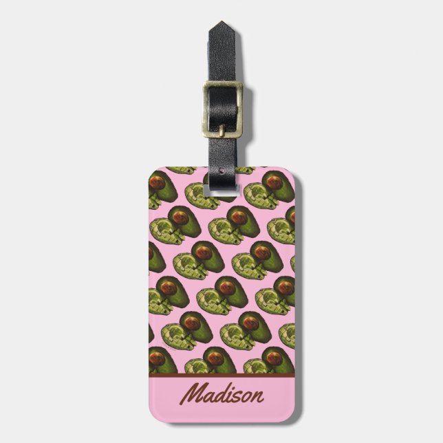 Avocado Luggage Tag (Front Vertical)