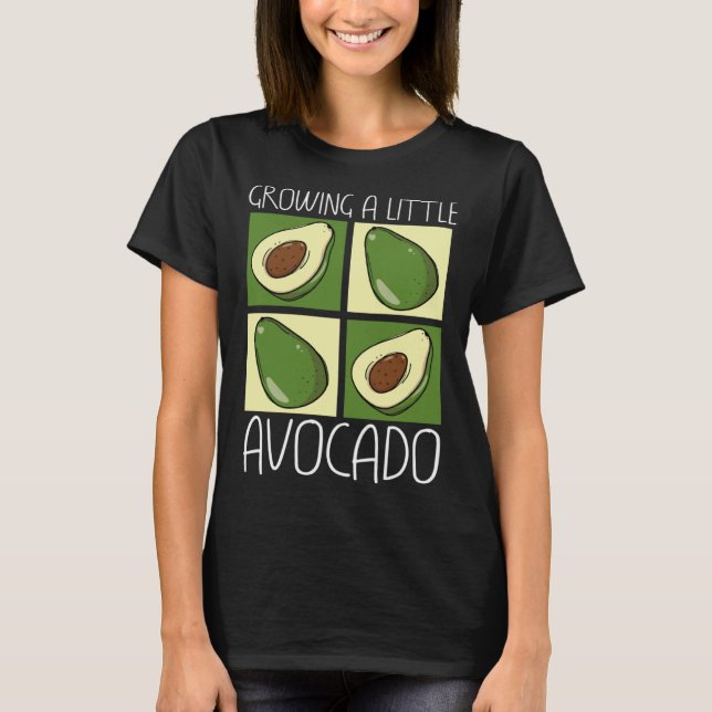 Avocado Mom Vegetarian Baby Announcement Mothers D T-Shirt (Front)