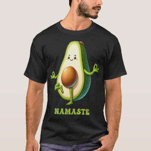 Avocado Namaste Funny Yoga Pose Meditation Graphic T-Shirt