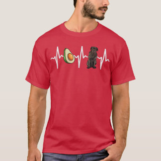 Avocado Neapolitan Mastiff Heartbeat Dog Lover T-Shirt