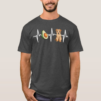 Avocado Norfolk Terrier Heartbeat Dog Lover T-Shirt