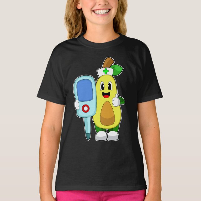 Avocado Nurse Fever thermometer T-Shirt (Front)