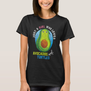 Avocado Ocean Animal Girls Women Pet Cute Turtle T-Shirt