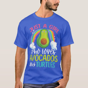 Avocado Ocean Animal Lover Girls Women Turtle T-Shirt