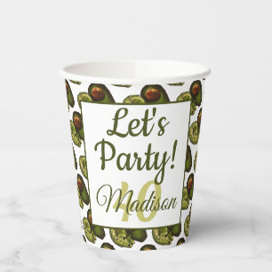 Avocado Paper Cups - Optional Personalisation