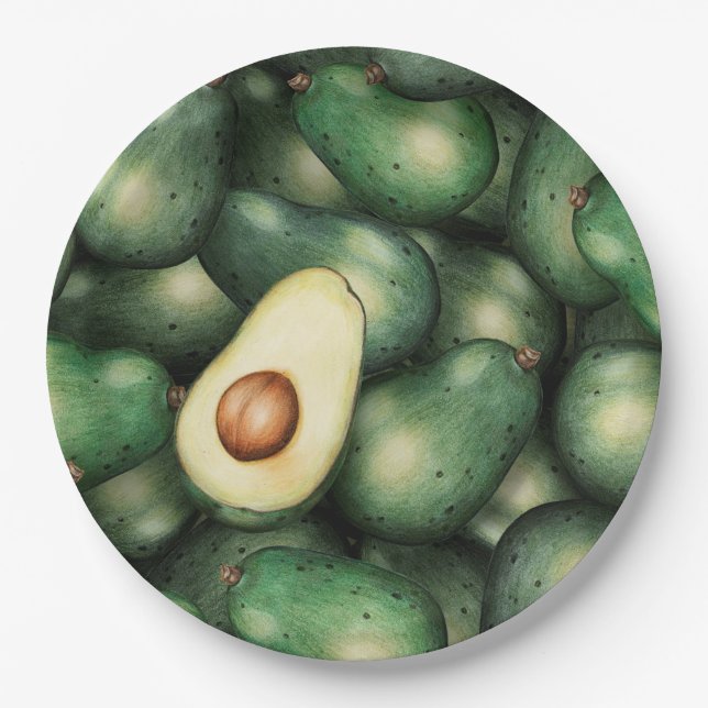 Avocado Paper Plate (Front)