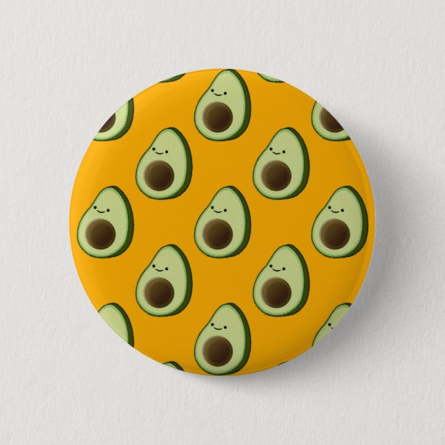 Avocado Pattern 6 Cm Round Badge (Front)
